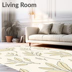 Cream Botanical Branch Repeat Rug