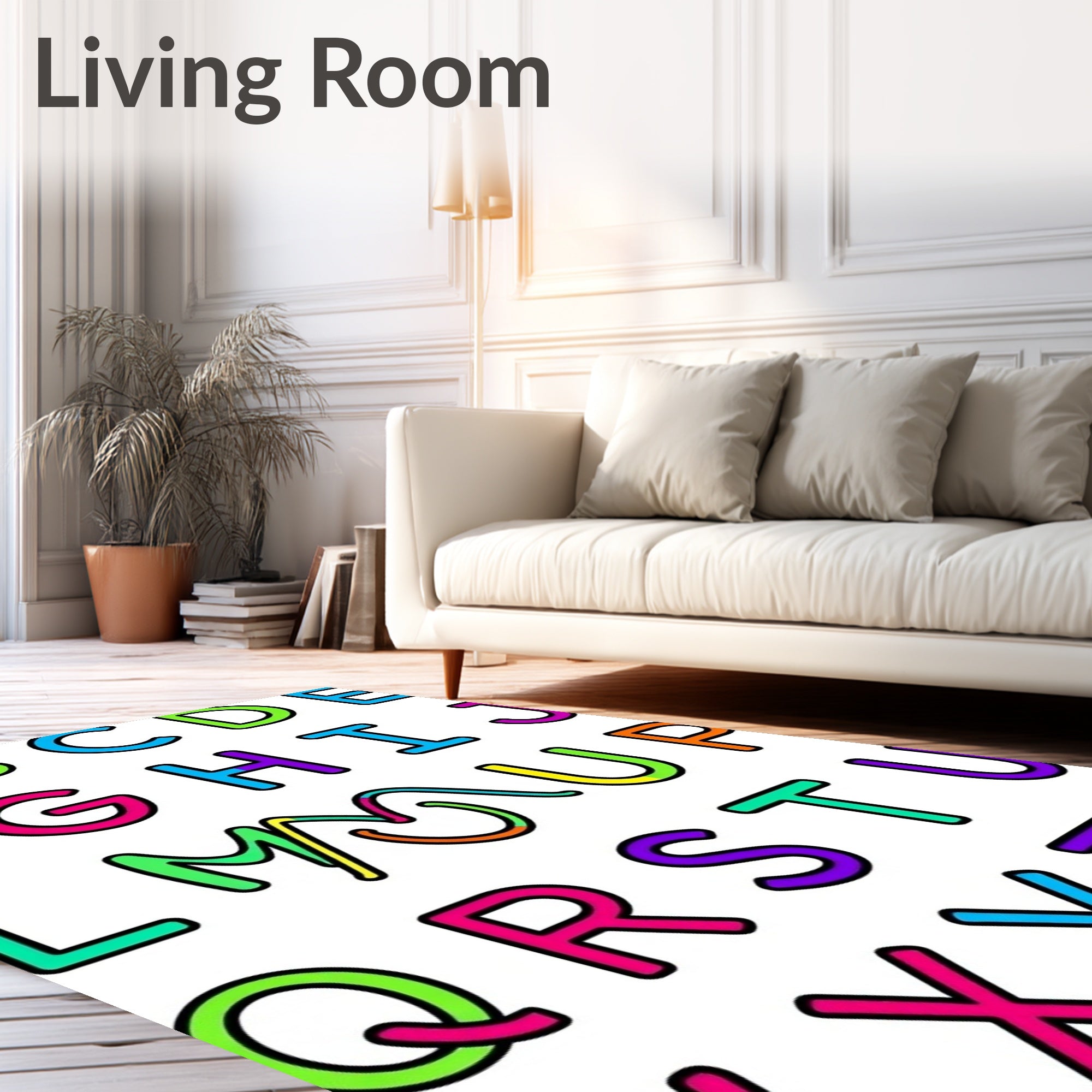 Alphabet Colors Bold Letters Rug