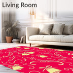 Crimson Bells Paisley Swirls Rug