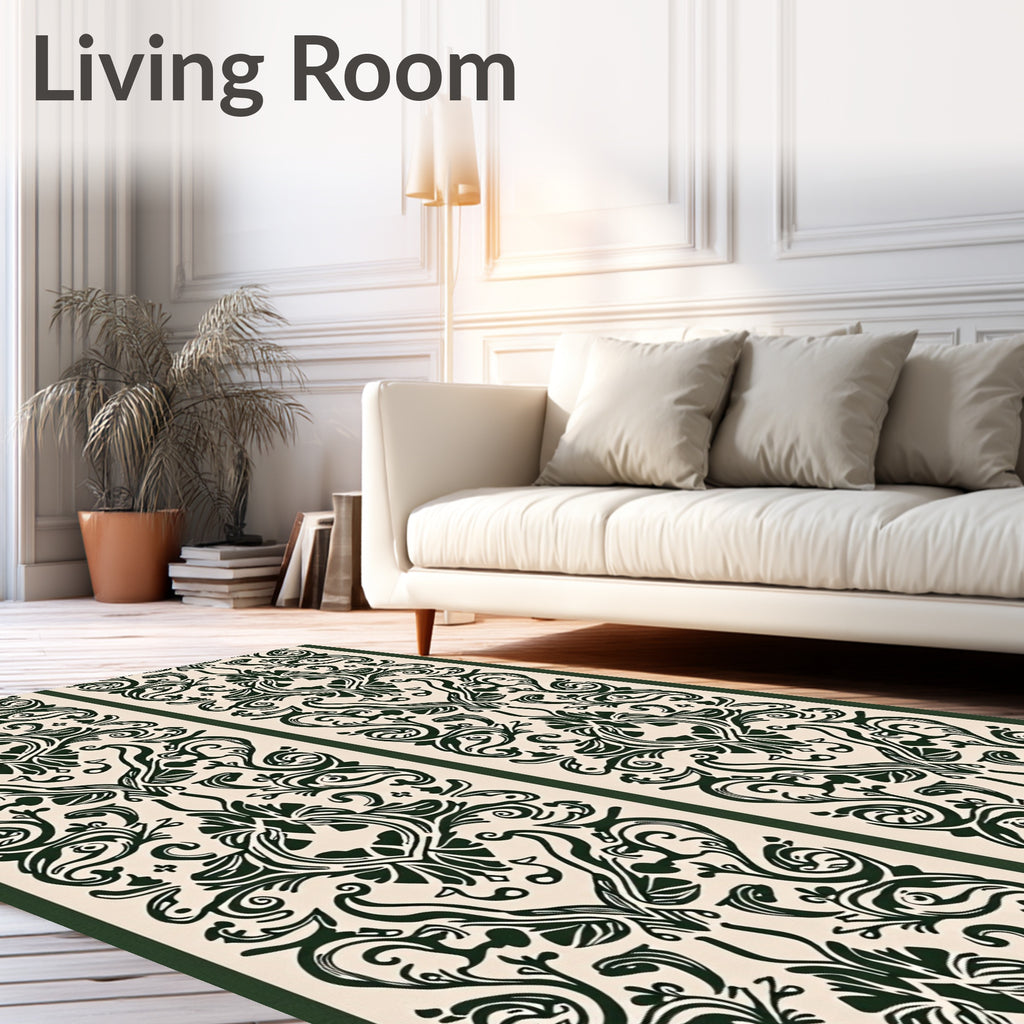 Gothic Victorian Flourish Scrollwork Rug