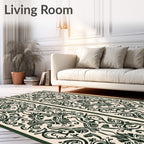 Gothic Victorian Flourish Scrollwork Rug
