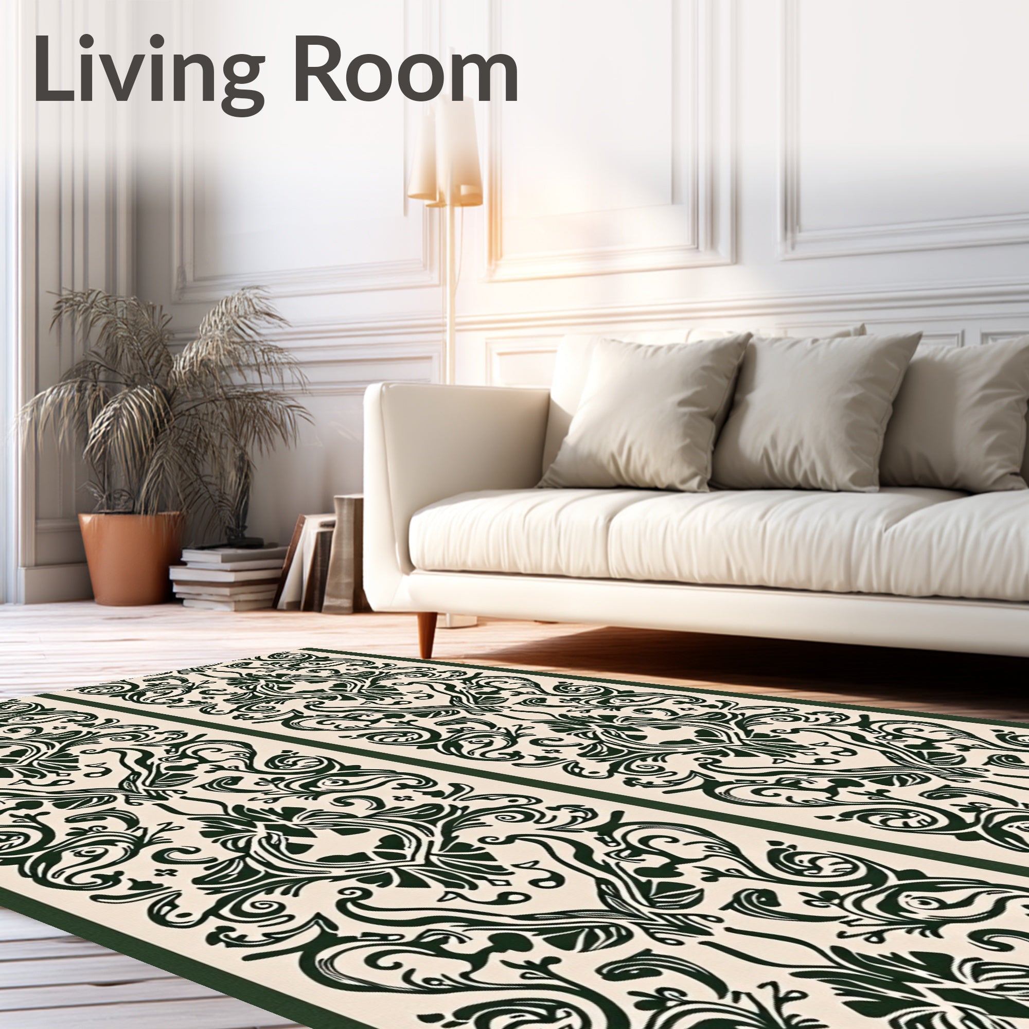 Gothic Victorian Flourish Scrollwork Rug
