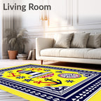 Nautical Lighthouse Anchor Compass Yellow Rug