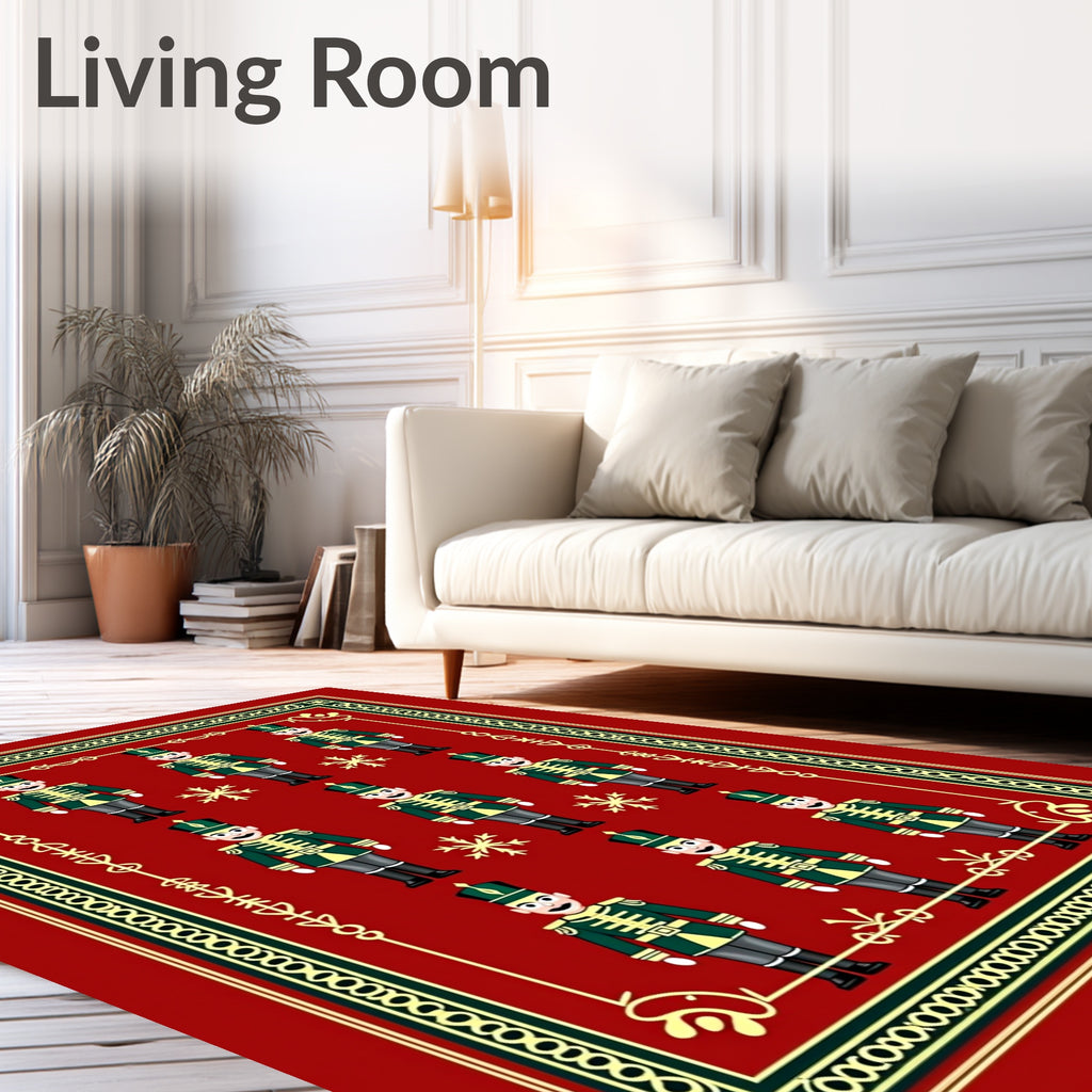 Green Red Soldier Nutcracker Collection Rug
