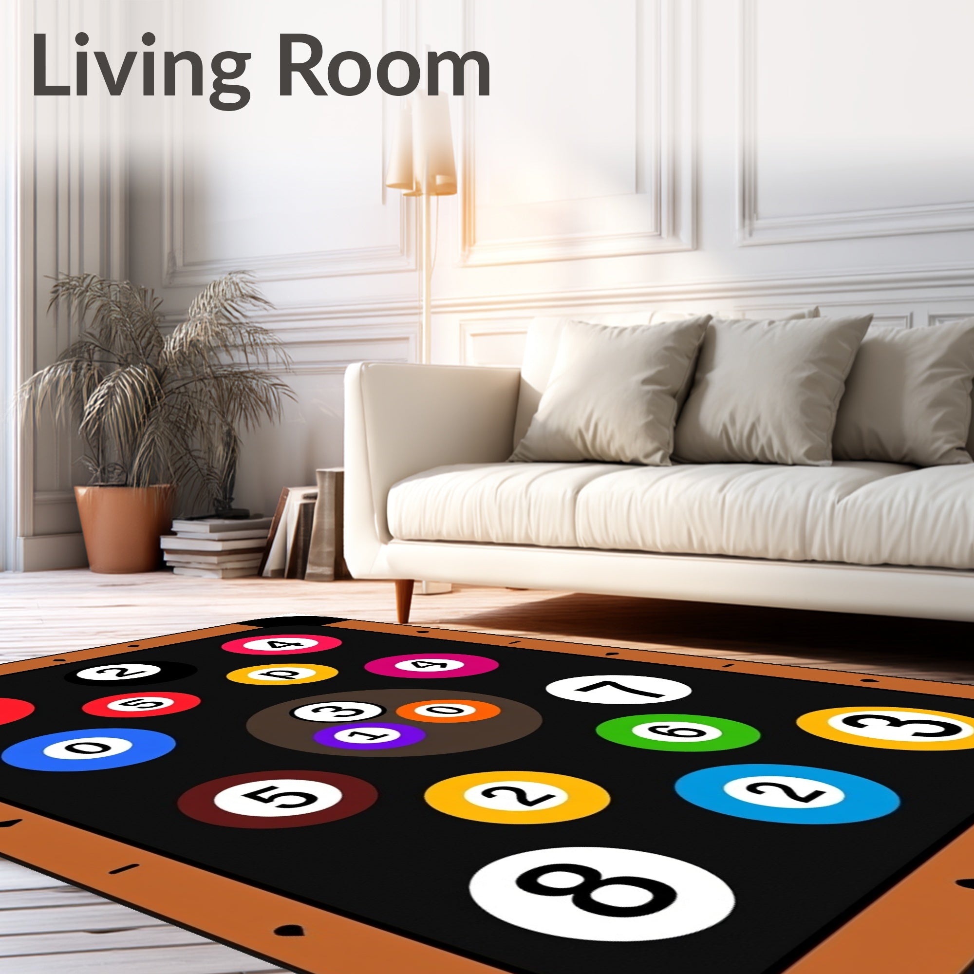 Billiard Balls Bright Color Collection Rug