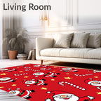Festive Santa Candy Cane Star Rug
