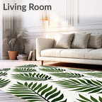 Emerald Green Palm Frond Repeat Rug