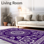 Regal Violet Medallion Mandala Rug