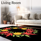 Autumn Pumpkin Maple Wreath Rug