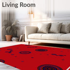 Crimson Mandala Medallion Collection Rug