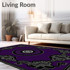 Regal Plum Ornate Medallion Border Rug