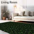 Lush Green Foliage Vine Rug
