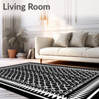 Monochromatic Intricate Lattice Border Rug