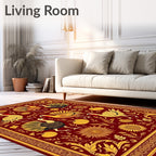 Crimson Gold Turkey Harvest Floral Rug