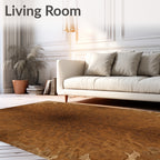 Warm Cedar Woodgrain Abstract Starburst Rug