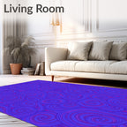 Vibrant Purple Swirl Abstract Rug