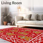 Red Gingerbread Man Holiday Rug