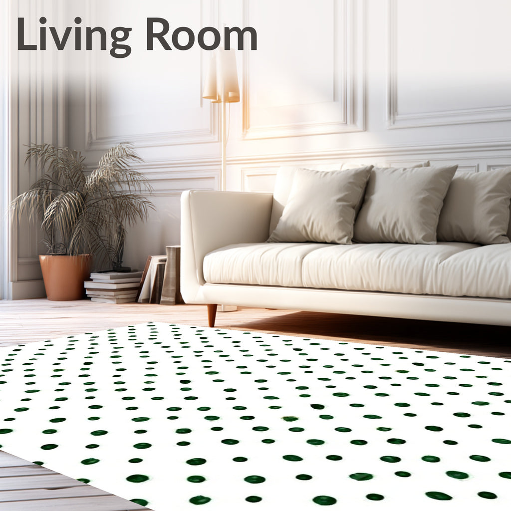 Deep Green Dotted Scatter Rug