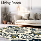 Whimsical Owl Garden Night Stars Rug