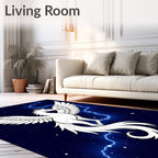 White Pegasus Lightning Cosmic Night Rug