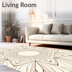 Delicate Pink and Brown Mandala Radiance Rug