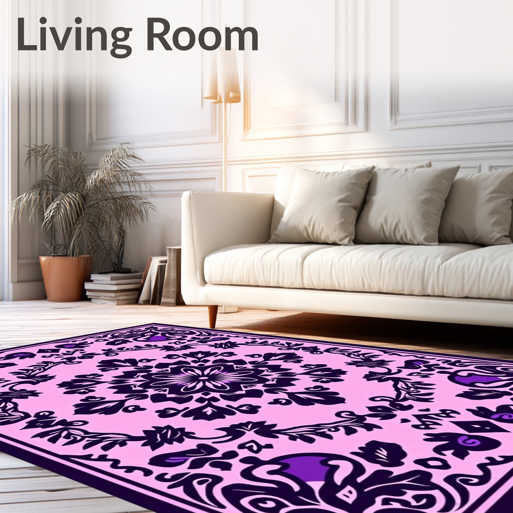 Ornate Paisley Floral Mandala Rug