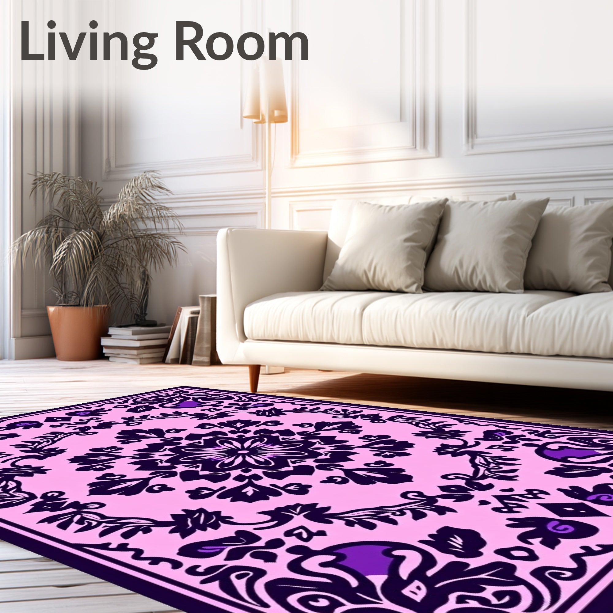 Ornate Paisley Floral Mandala Rug