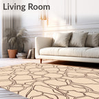 Abstract Stone Fragment Outline Rug