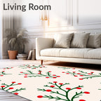 Festive Green Berry Garland Rug