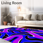 Vibrant Graffiti Swirl Abstract Rug