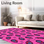 Vibrant Pink Swirl Paisley Rug