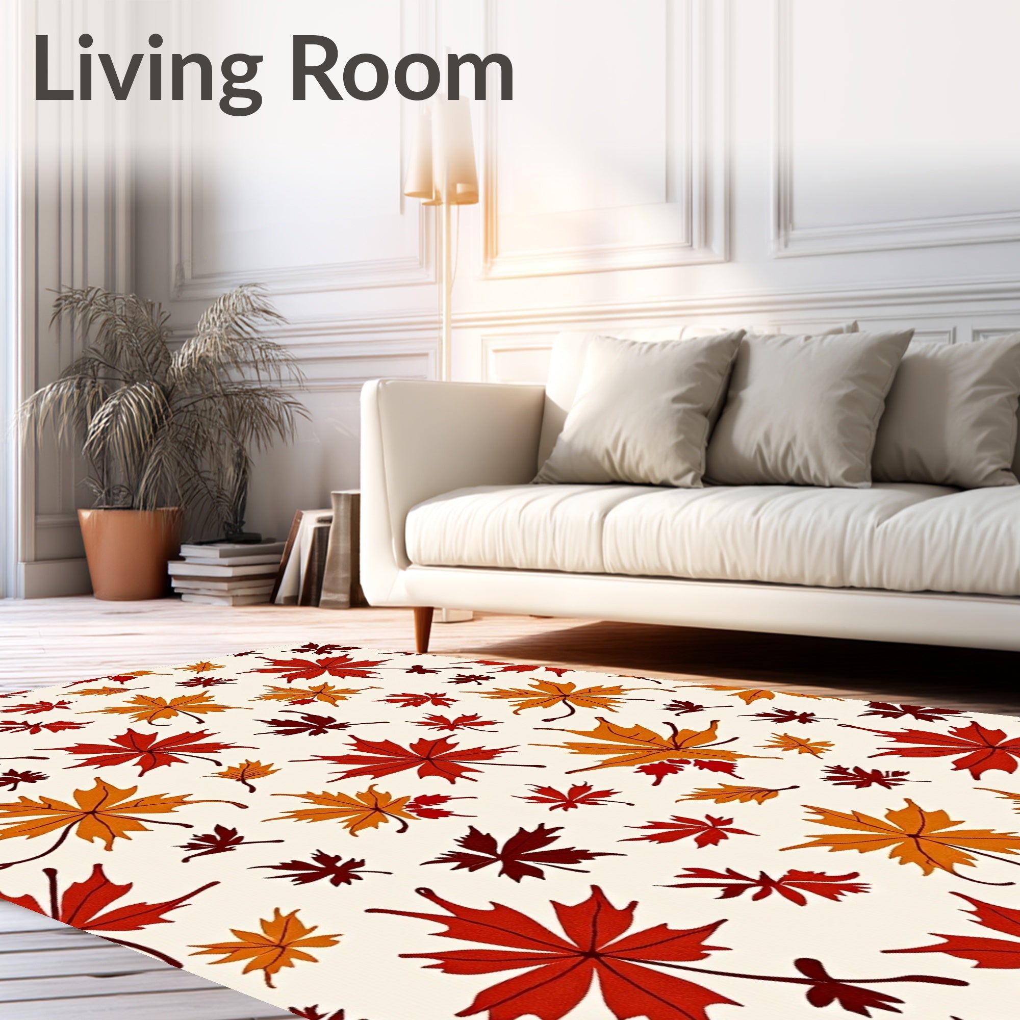 Autumn Falling Maple Leaf Scatter Rug