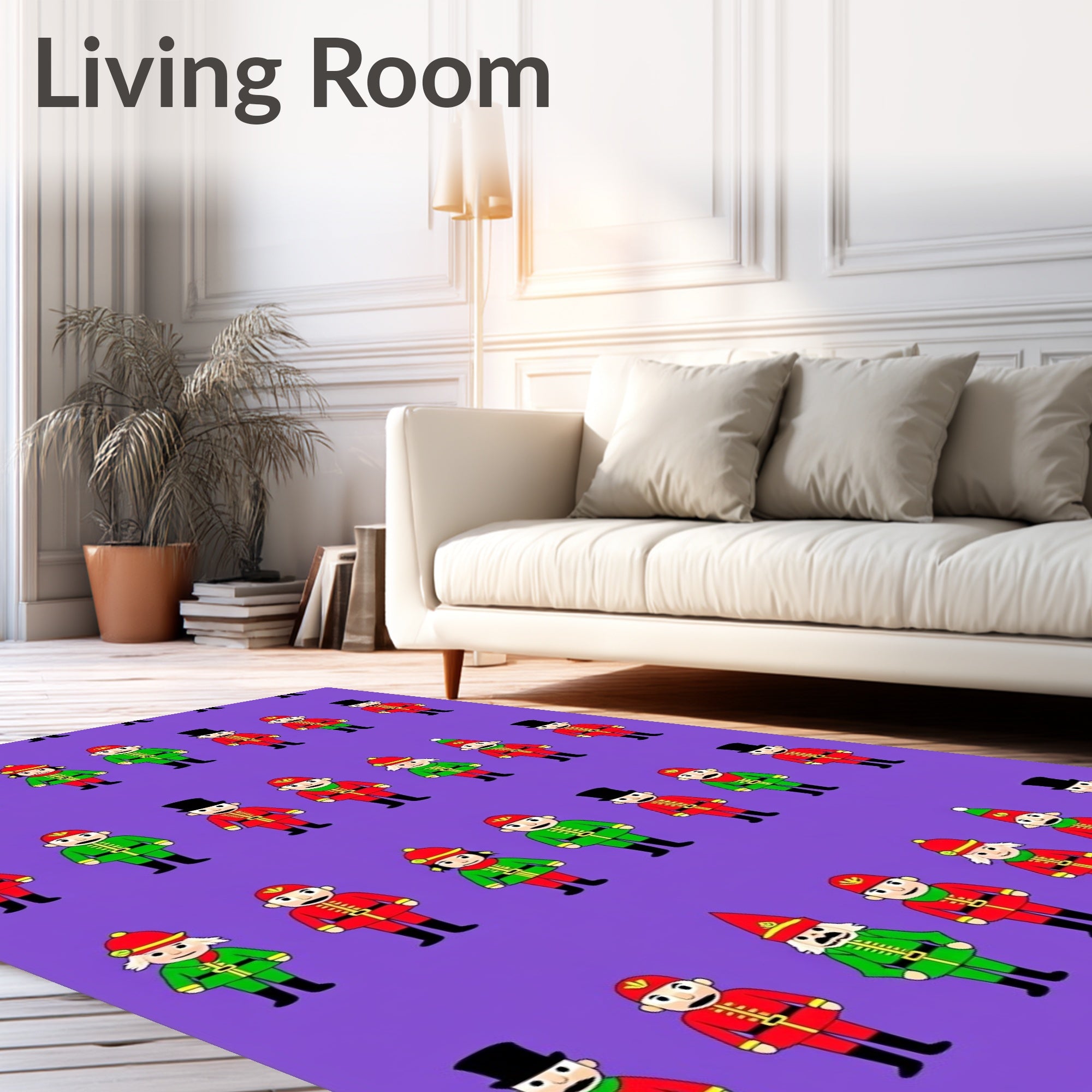 Red Green Toy Soldier Collection Rug