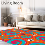 Day of the Dead Skulls Swirl Rug