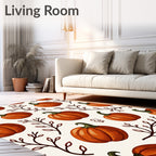 Amber Pumpkin Vine Autumn Harmony Rug