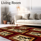 Gallery of Cats Portrait Rug