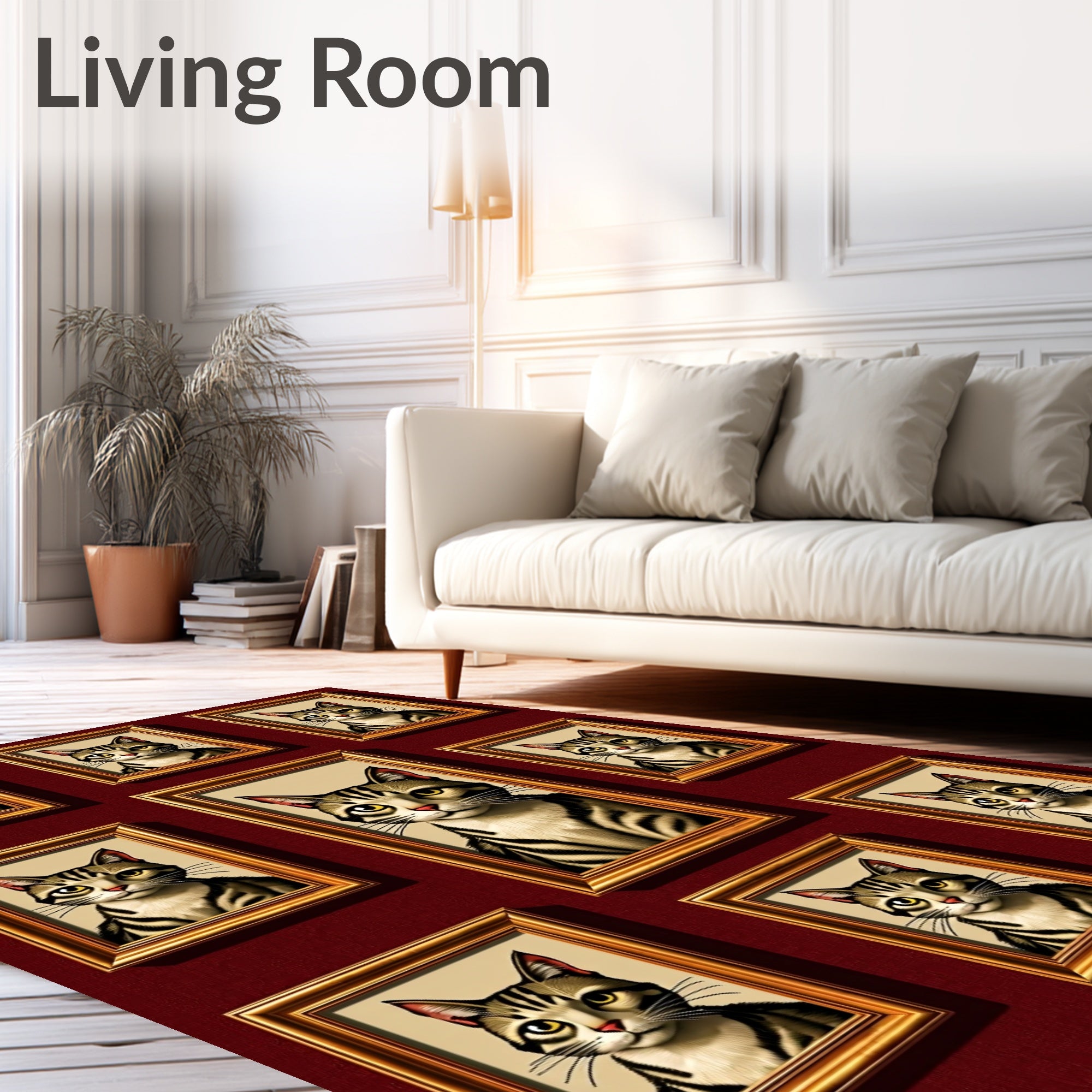 Gallery of Cats Portrait Rug