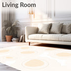 Soft Cream Blobs Organic Rug