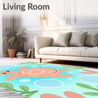 Coral Turtle Oceanic Coral Garden Rug