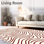 Crimson Swirl Stream Rug