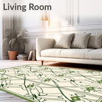 Art Nouveau Green Diamond Vine Rug