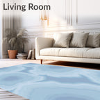 Pale Blue Agate Slice Layered Rug