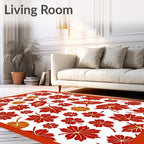 Crimson Maple Leaf Scatter Rug