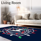 Whimsical Cat Caught In Lights Rug