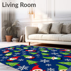Charming Gnomes And Christmas Trees Rug