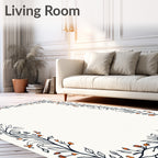 Vineyard Meadow Floral Border Rug