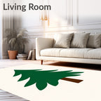 Evergreen Pine Tree Silhouette Rug