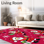 Jolly Santa Claus Holiday Christmas Presents Rug