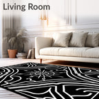 Monochromatic Radiant Starburst Geometric Rug