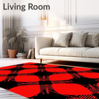 Bold Red Buffalo Check Diamond Rug